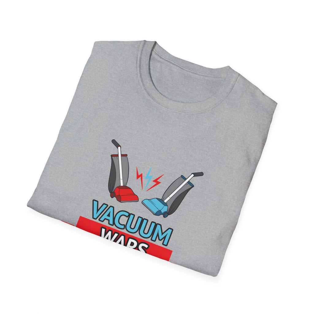 Vacuum Wars Logo Small Unisex Softstyle T-Shirt - Fun Graphic Tee for Home Enthusiasts